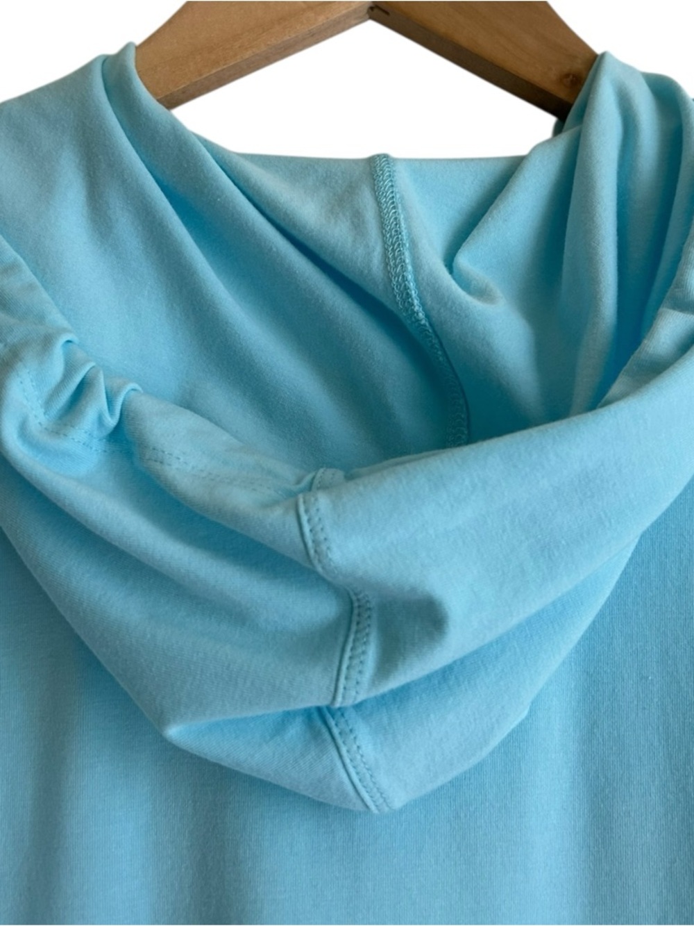 Coolibar Cabana Long Zip Front Hoodie Teal UPF 50+ Sun Protection Top Swim Cover - Picture 13 of 16